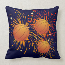 Basketball and Fireworks American MoJo Pillow