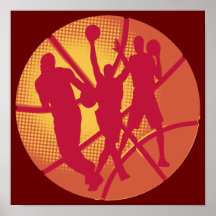 Basketball and Players Posters