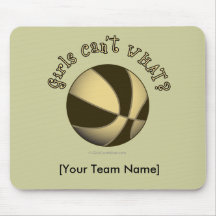 Basketball - Black/Gold Mousepad