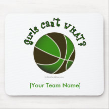 Basketball - Black/Green Mouse Pads