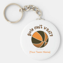 Basketball - Black/Orange Keychain