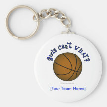 Basketball - Brown/Blue Keychains