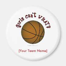 Basketball - Brown/Red Fridge Magnets