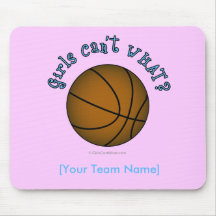 Basketball - Brown/Sky Blue Mouse Pad