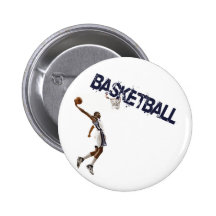 Basketball Dunk Pinback Button