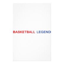 basketball legend icon stationery paper