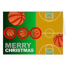 Basketball Merry Christmas Card