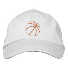 Basketball Outline Embroidered Hats