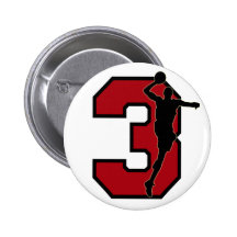 BASKETBALL PLAYER NUMBER 3 PIN