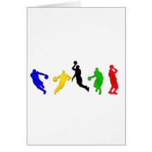 Basketball players hoops   basketball greeting cards