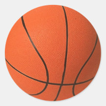 BasketBall Round Stickers