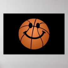 Basketball smiley face posters