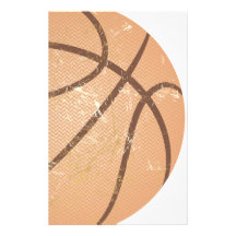 basketball vintage stationery design
