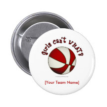 Basketball - White/Red Pin