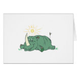 basking in the sun sleepy rhino cards
