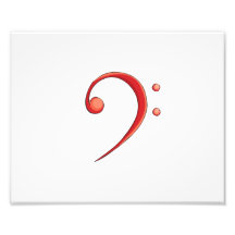 Bass Clef Casual Style Red Photo