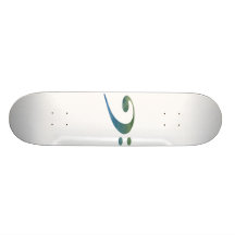 bass clef clouds green blue skate board decks