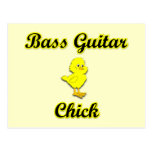 Bass Guitar Chick Post Card