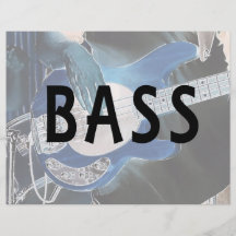 bass player invert text four string bass hands personalized flyer