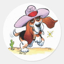 Basset Got Drool? Large Sticker
