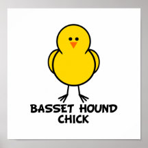 Basset Hound Chick Print