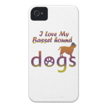 Basset Hound designs iPhone 4 Case-Mate Case