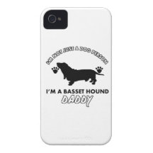 Basset hound Dog Daddy iPhone 4 Case-Mate Case