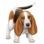Basset Hound Holiday Ornament Photo Cutout
