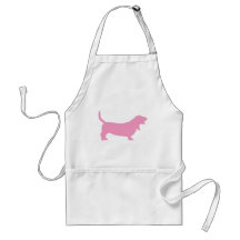 Basset Hound (pink) Aprons