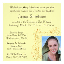 Bat Mitzvah Invitation