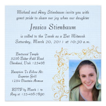 Bat Mitzvah Invitation
