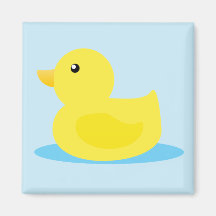 Bath Time Yellow Duck Fridge Magnets