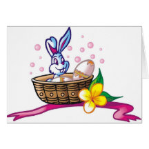 Bathing Easter Bunny Cards