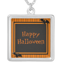 Bats & Stripes Halloween Design Custom Jewelry