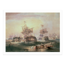 Battle of Trafalgar, 21st October 1805 Postcard