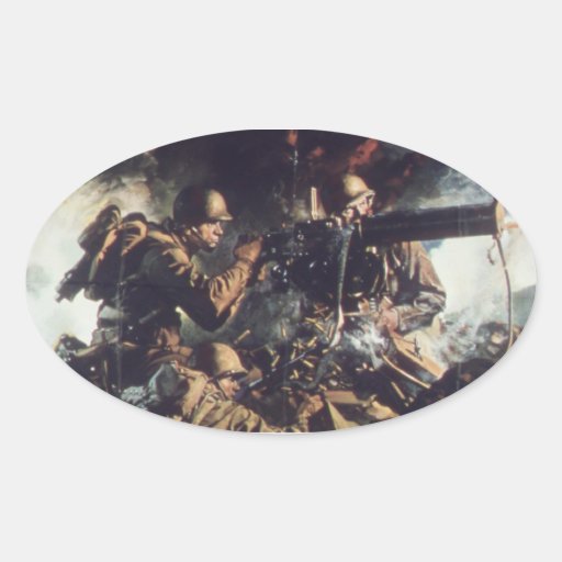 Battlefield Courage Oval Sticker