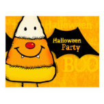 Batty For Candy Corn Postcard Invitation