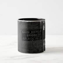 Baum Bicycle Bridge Sign Coffee Mugs