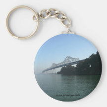 Bay Bridge from Clipper Cove, San Francisco, CA Keychains
