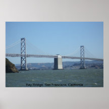 Bay Bridge, San Francisco California Post Card Posters
