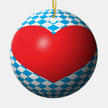 Bayern Herz Bavaria heart Weinachtsornamente