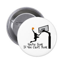 Bball Dunk Pinback Buttons