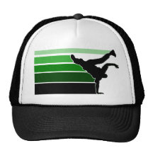 BBOY gradient grn blk hat