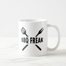 BBQ-Freak with cutlery icon Mug