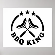 BBQ King barbecue Print