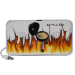 BBQ Pit & Grill on Fire Laptop Speakers