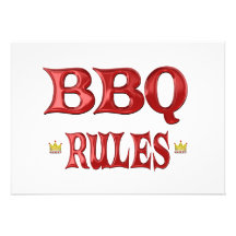 BBQ Rules Personalized Invitation