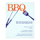 BBQ summer barbecue cool tool blue cookout custom Custom Invites