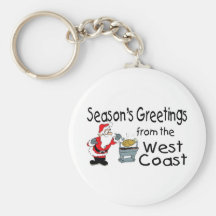 BBQ West Coast Seasons Greetings Keychain