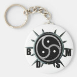 BDSM Symbol and Metal Spiked Collar Keychains